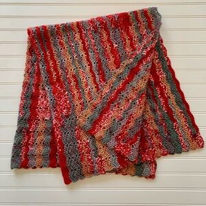 Handmade Multicolor Crochet Lapghan Throw Blanket